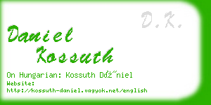 daniel kossuth business card
